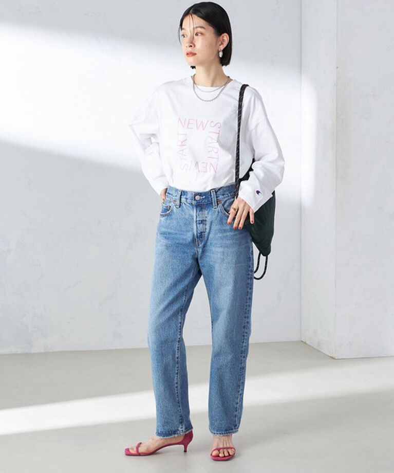 SHIPS for women「【SHIPS別注】Champion: ロング スリーブ TEE」|Tシャツ・カットソー|