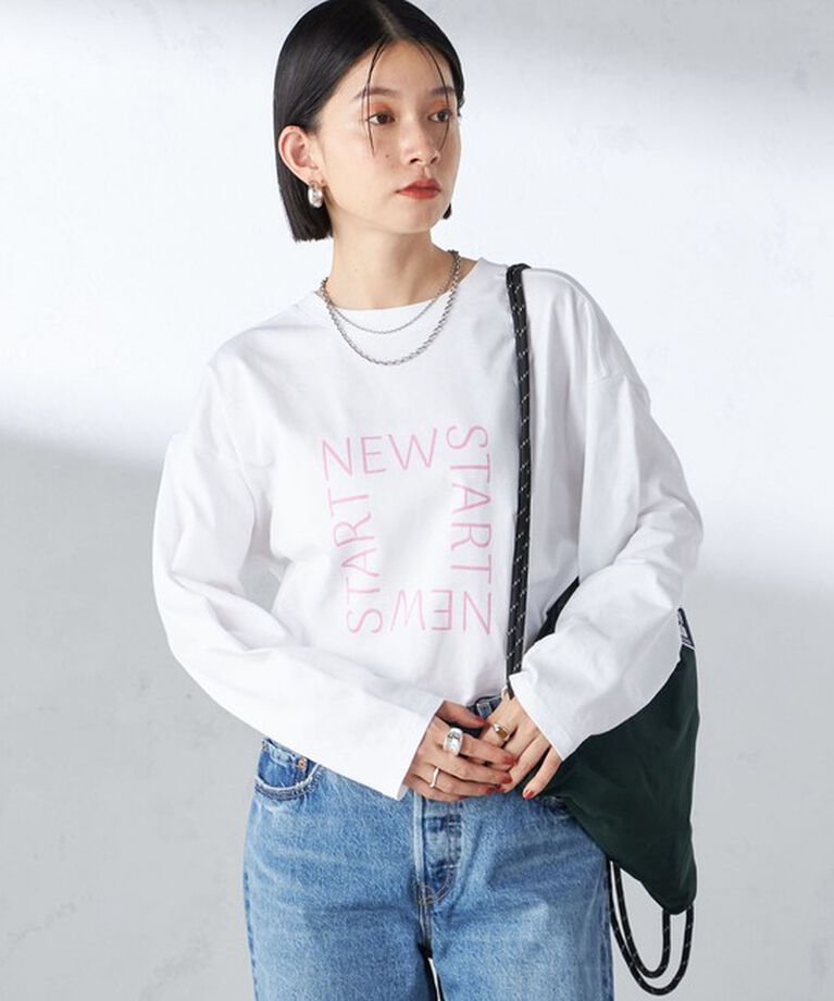 SHIPS for women「【SHIPS別注】Champion: ロング スリーブ TEE」|Tシャツ・カットソー|
