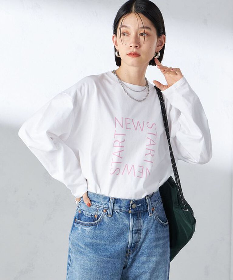 SHIPS for women「【SHIPS別注】Champion: ロング スリーブ TEE」|Tシャツ・カットソー|