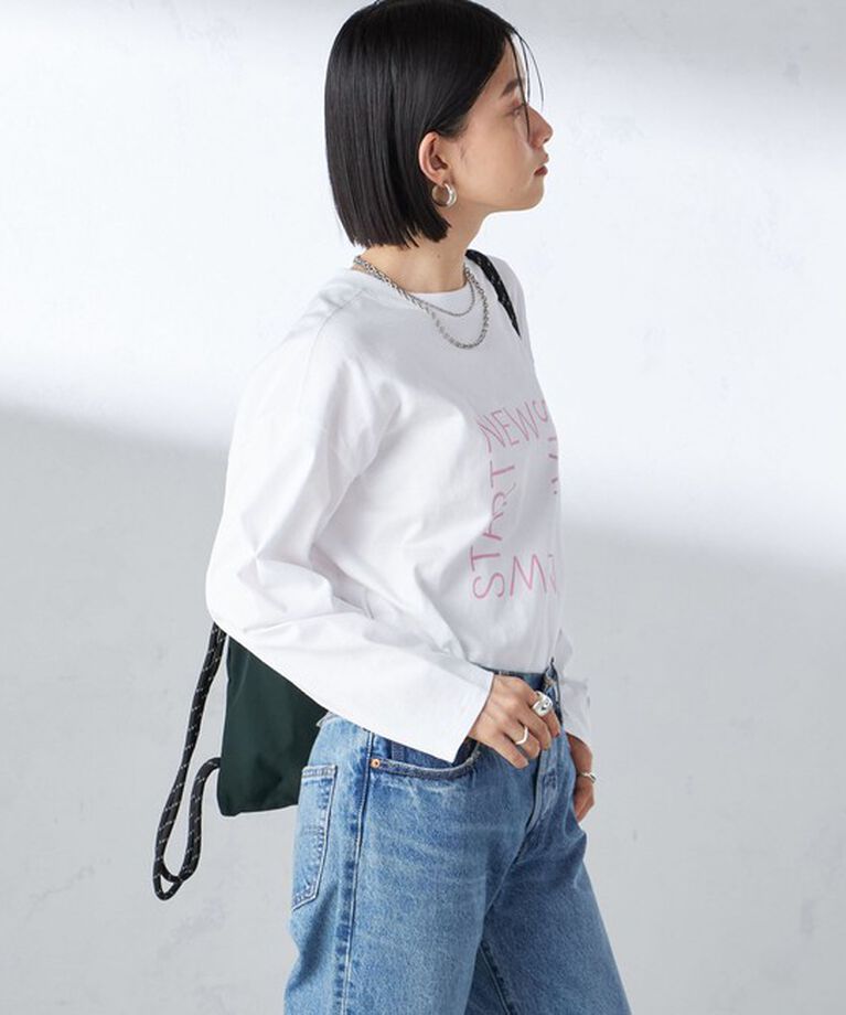 SHIPS for women「【SHIPS別注】Champion: ロング スリーブ TEE」|Tシャツ・カットソー|