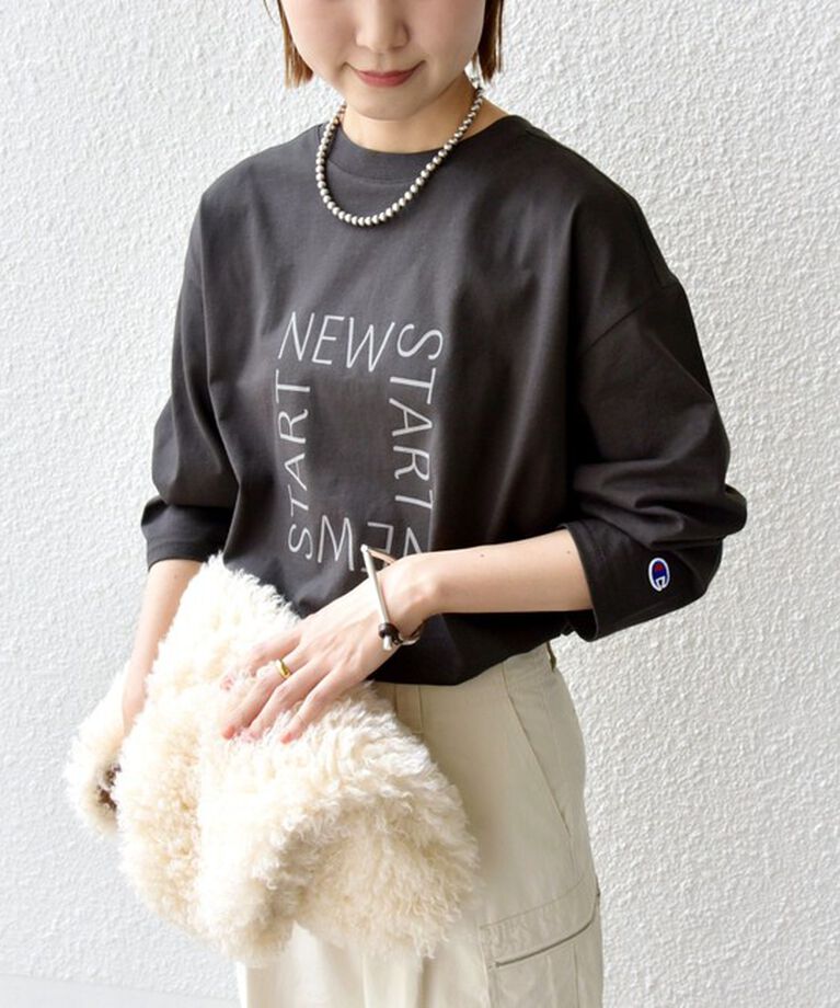 SHIPS for women「【SHIPS別注】Champion: ロング スリーブ TEE」|Tシャツ・カットソー|