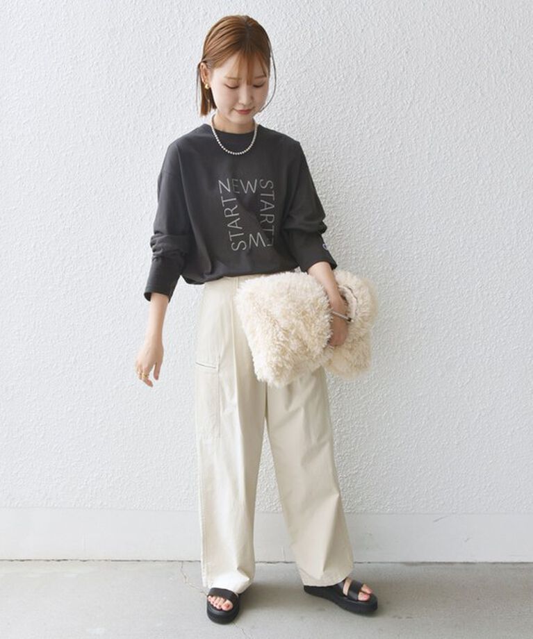 SHIPS for women「【SHIPS別注】Champion: ロング スリーブ TEE」|Tシャツ・カットソー|