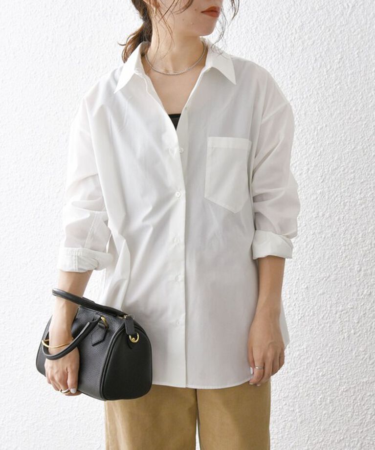SHIPS any「《一部追加予約》SHIPS any:〈洗濯機可能〉REPREVE レギュラーカラー ルーズ ポケット シャツ」|シャツ・ブラウス|