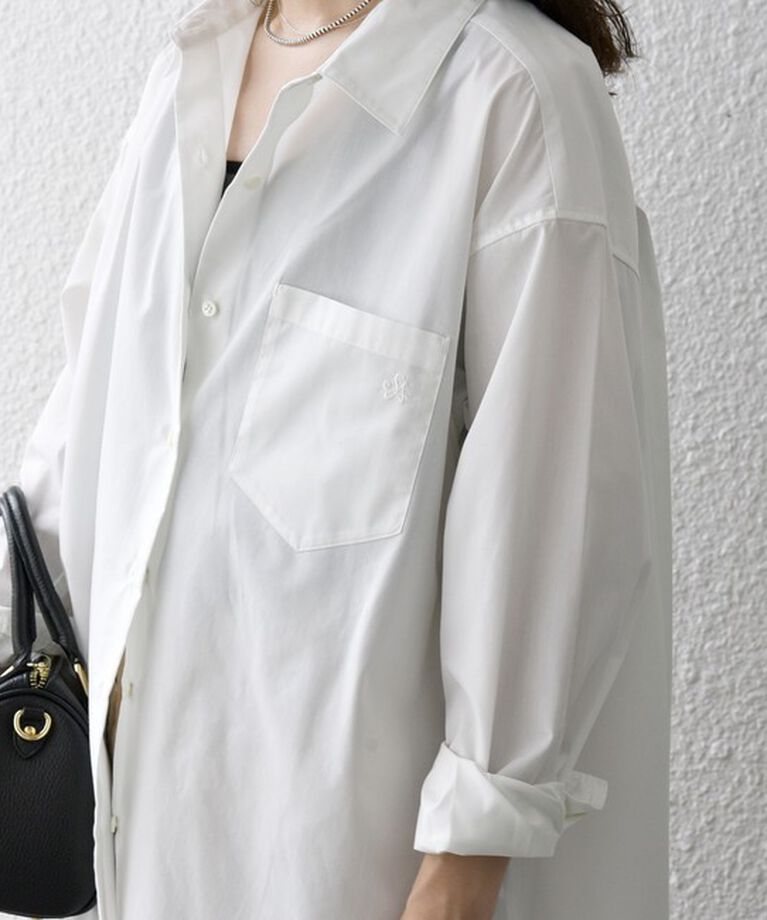 SHIPS any「《一部追加予約》SHIPS any:〈洗濯機可能〉REPREVE レギュラーカラー ルーズ ポケット シャツ」|シャツ・ブラウス|