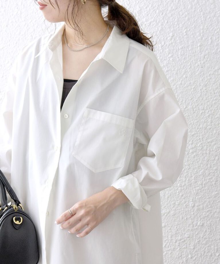 SHIPS any「《一部追加予約》SHIPS any:〈洗濯機可能〉REPREVE レギュラーカラー ルーズ ポケット シャツ」|シャツ・ブラウス|