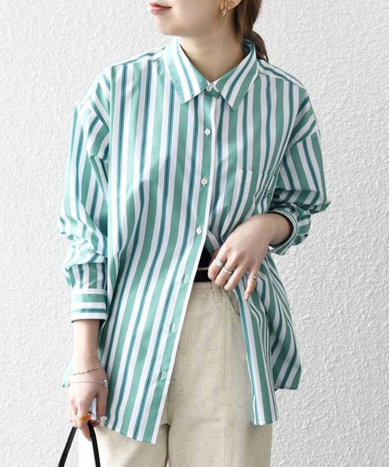 SHIPS any「《一部追加予約》SHIPS any:〈洗濯機可能〉REPREVE レギュラーカラー ルーズ ポケット シャツ」|シャツ・ブラウス|