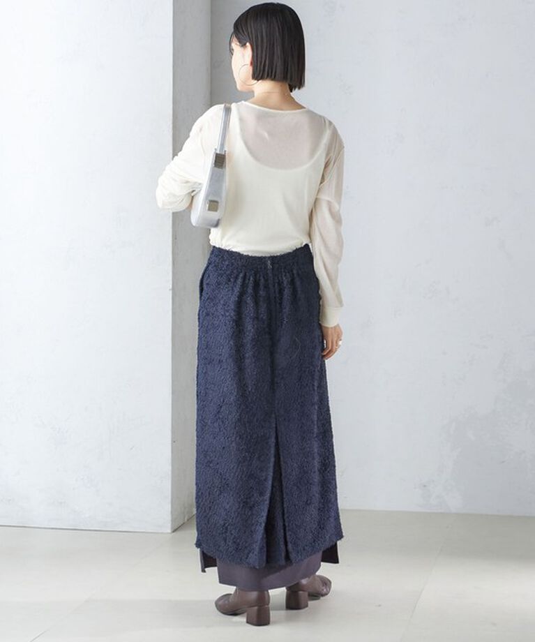 SHIPS for women「〈手洗い可能〉シアー ストレッチ クルーネック プルオーバー」|Tシャツ・カットソー|