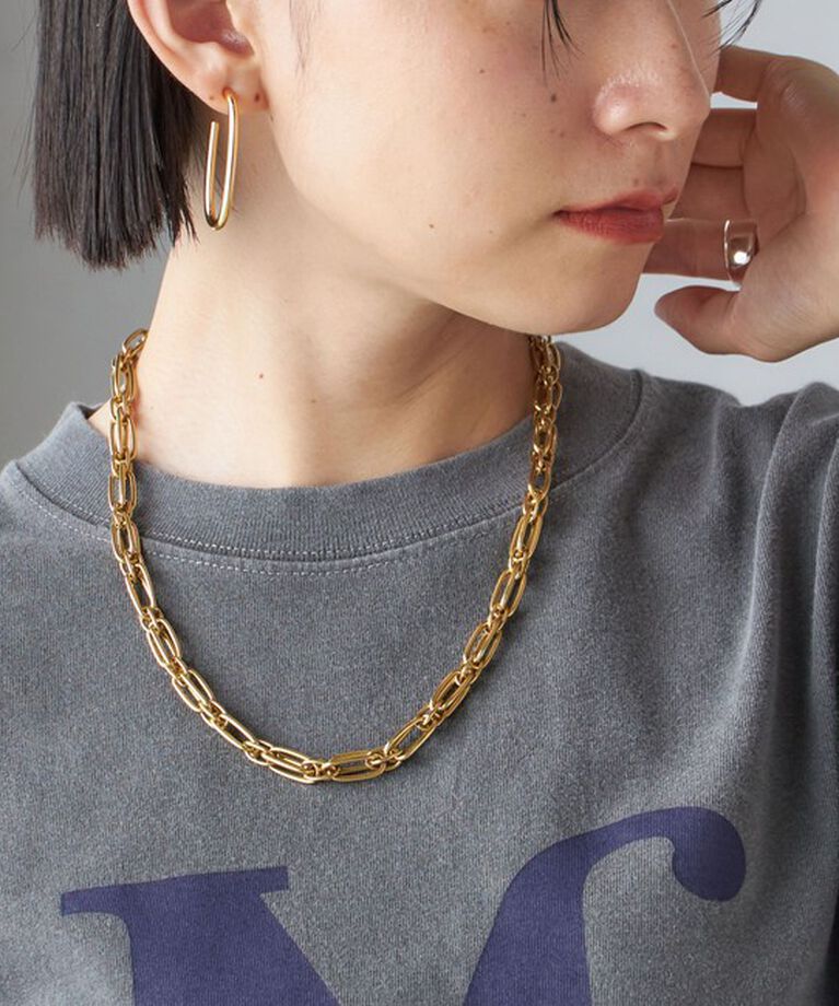 SHIPS for women「チャンキー チェーン ネックレス（50cm）」|ネックレス|ゴールド