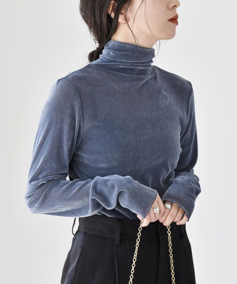 quaranciel「quaranciel:〈洗濯機可能〉フロッキー シアー タートル ネック 2」|Tシャツ・カットソー|
