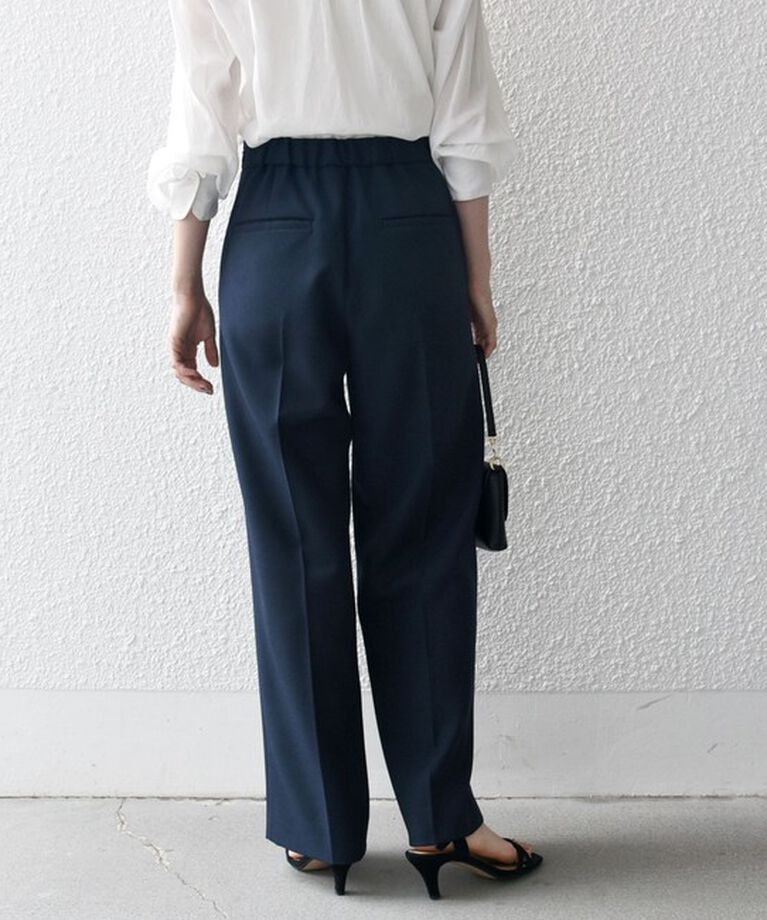 SHIPS any「SHIPS any:〈手洗い可能〉ウールライク フロント ボタン ロング パンツ ［NAVY BLUE］」|その他|
