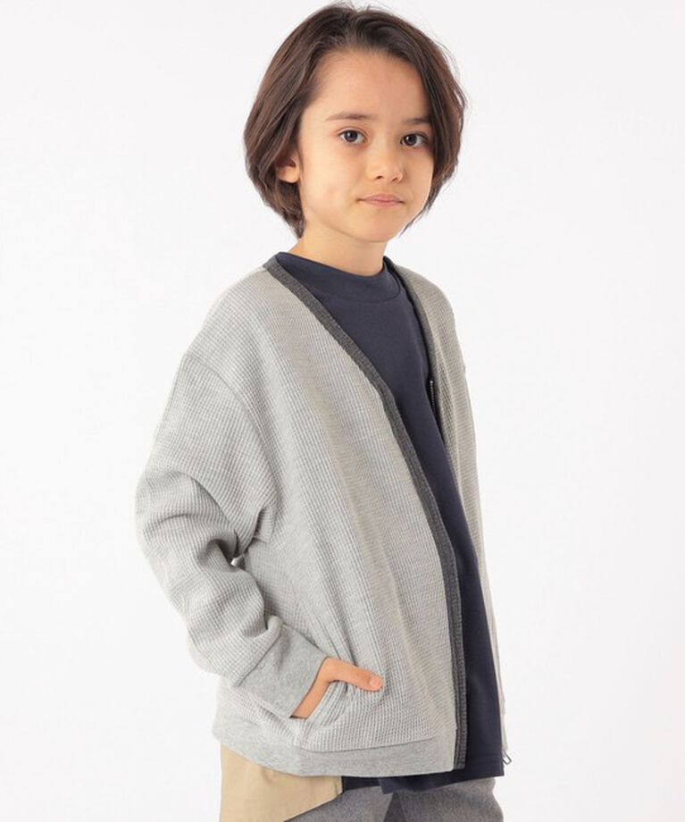 SHIPS KIDS「SHIPS KIDS:100～130cm / ワッフル カーディガン」|カーディガン|