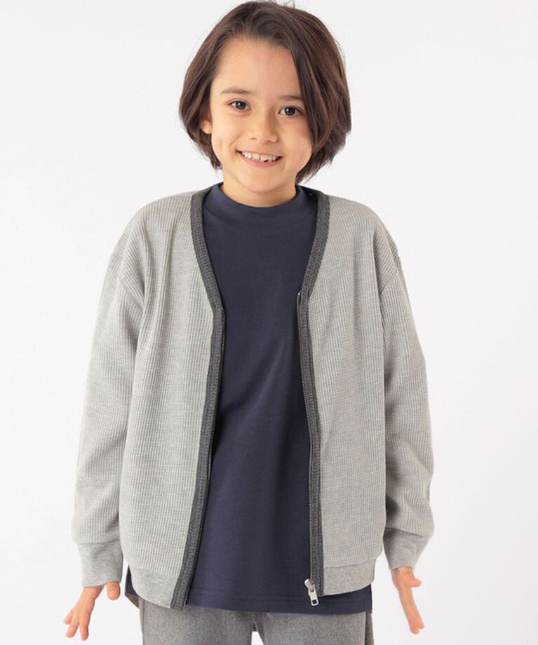 SHIPS KIDS「SHIPS KIDS:100～130cm / ワッフル カーディガン」|カーディガン|