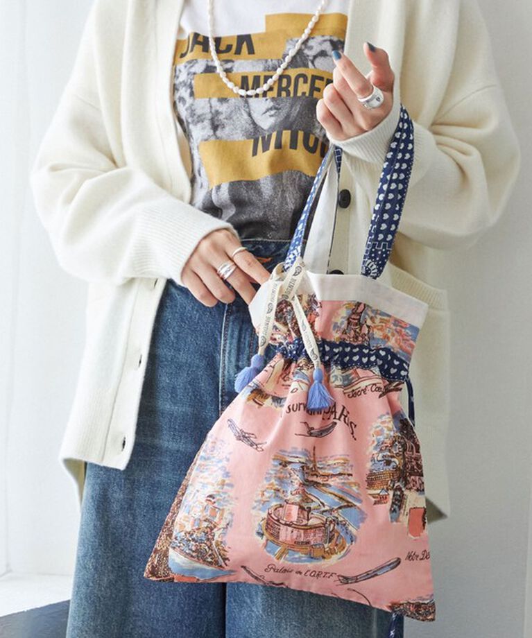 SHIPS for women「【SHIPS別注】【PINK RIBBONチャリティー】BINDU:PARIS バッグ」|トートバッグ|ピンク
