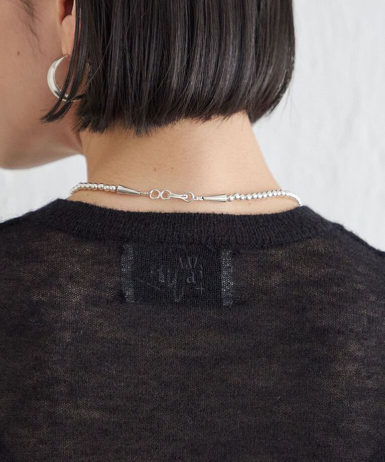 SHIPS for women「Wai＋:〈手洗い可能〉モヘヤブレンド 半袖 プルオーバー」|ニット・セーター|