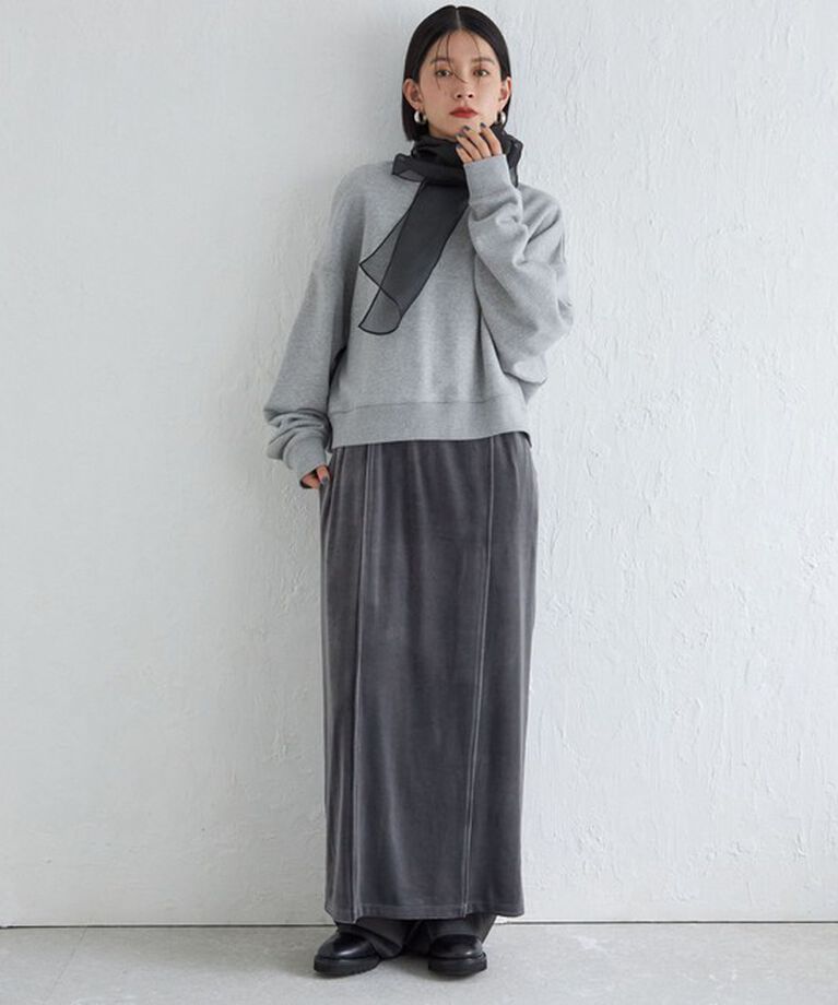 SHIPS for women「Wai＋:〈手洗い可能〉ストレッチ ポリエステル ベロア ワンピース」|ワンピース|