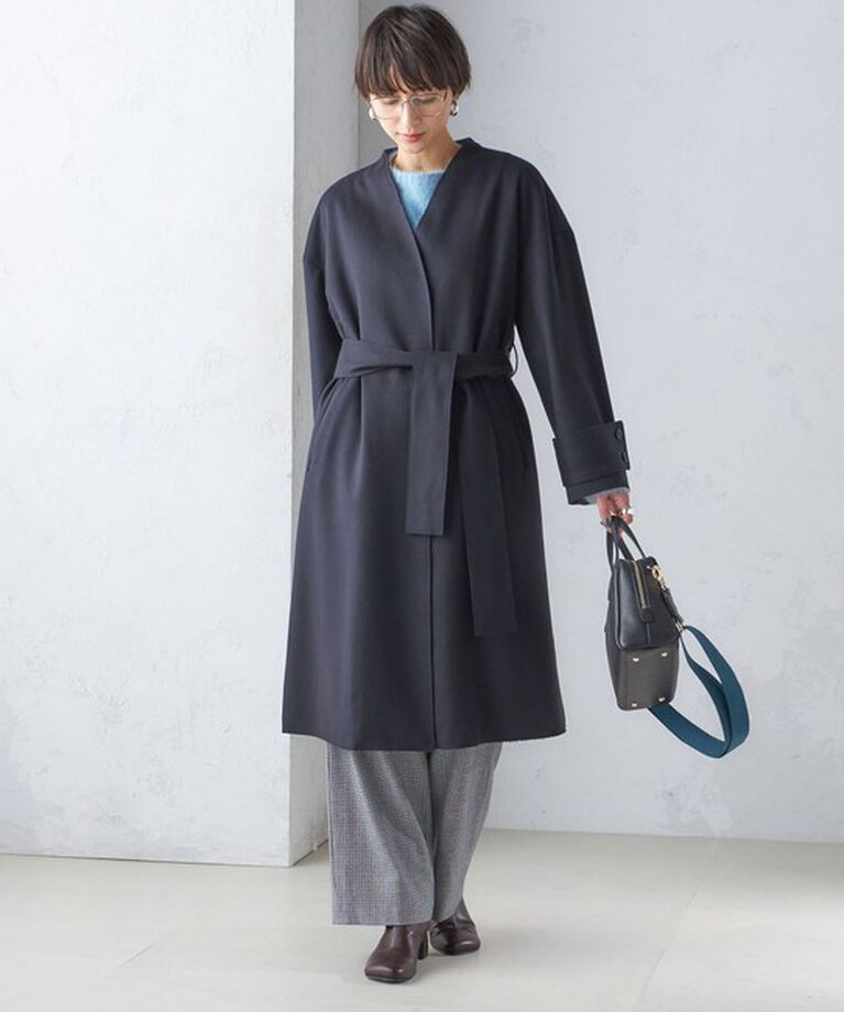 SHIPS for women「MANTECO ノーカラー コート」|ノーカラーコート|