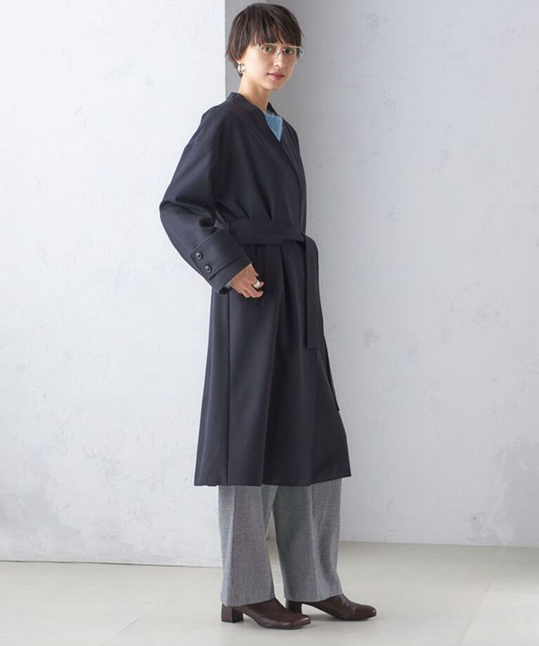 SHIPS for women「MANTECO ノーカラー コート」|ノーカラーコート|