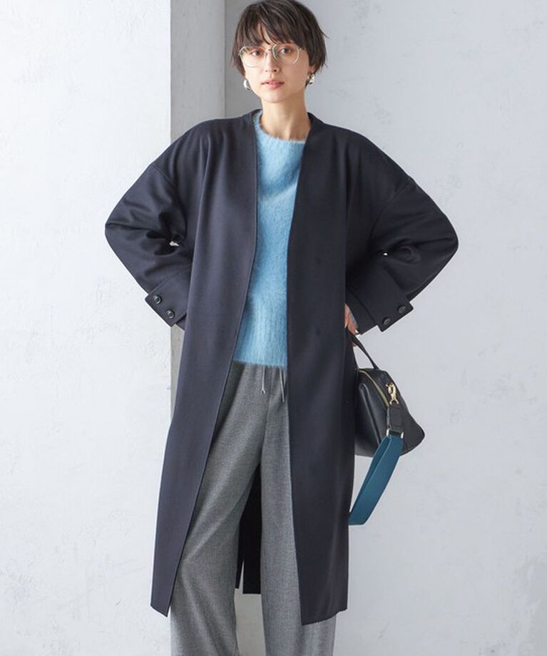SHIPS for women「MANTECO ノーカラー コート」|ノーカラーコート|