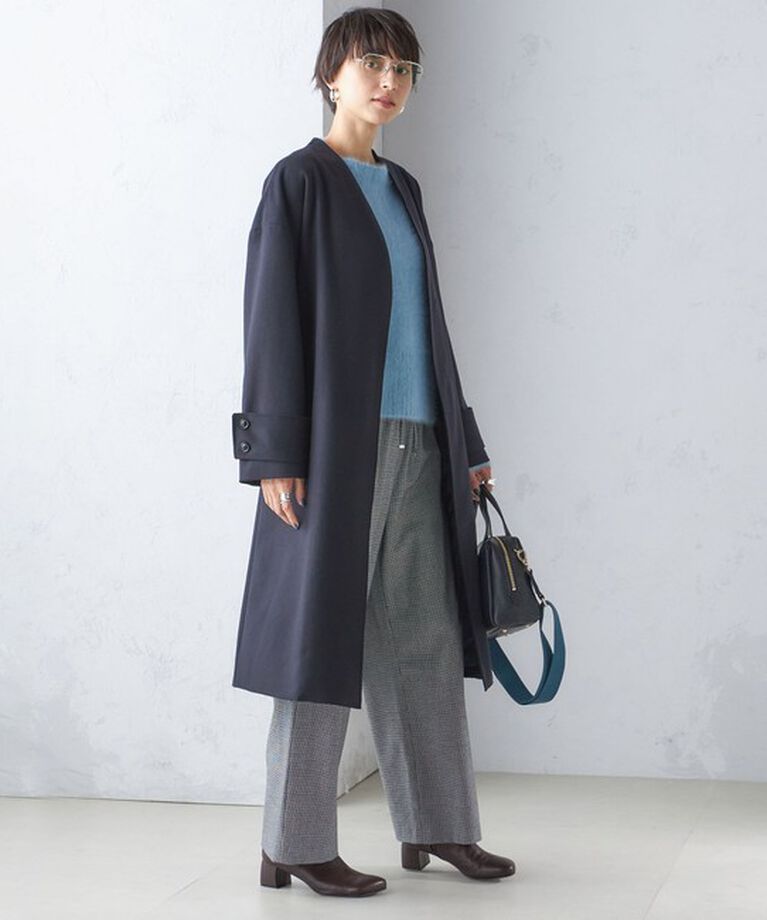 SHIPS for women「MANTECO ノーカラー コート」|ノーカラーコート|