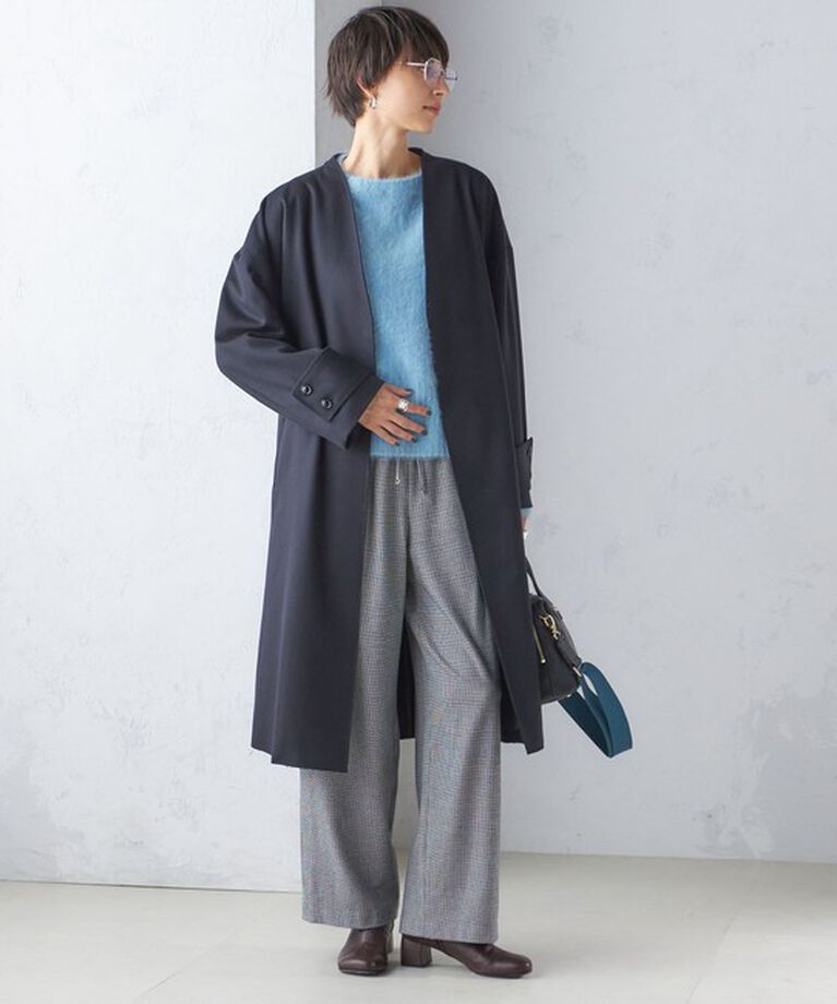 SHIPS for women「MANTECO ノーカラー コート」|ノーカラーコート|