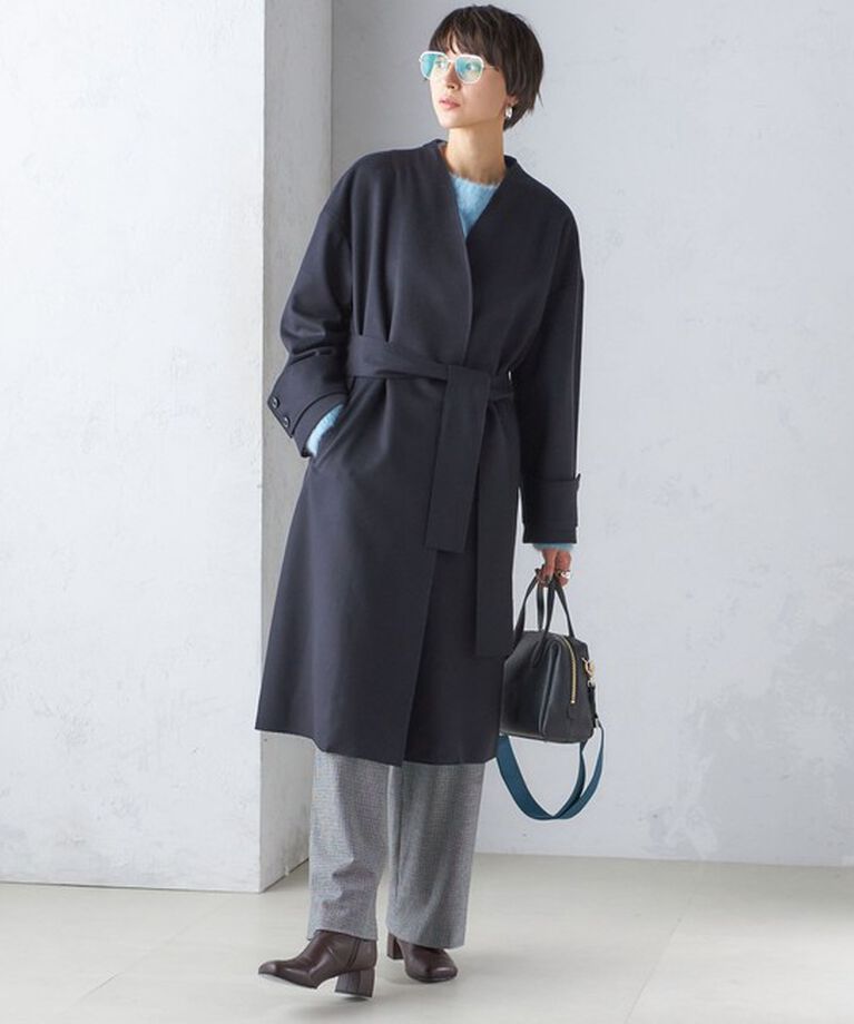 SHIPS for women「MANTECO ノーカラー コート」|ノーカラーコート|