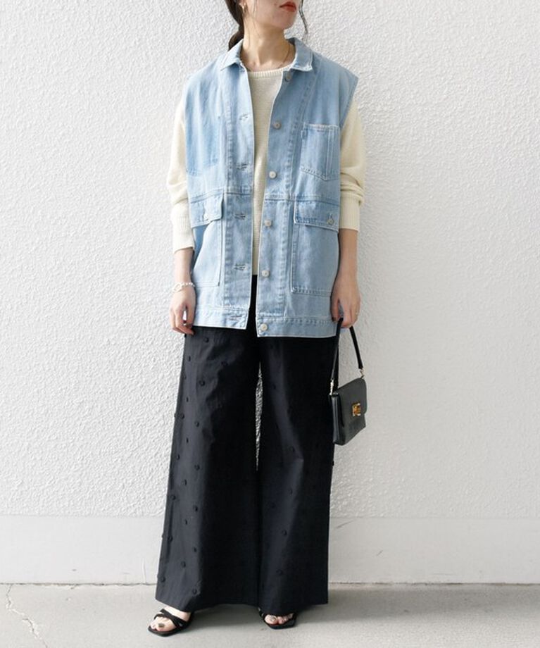 SHIPS any「SHIPS any:〈洗濯機可能〉デニム ベスト［SHIPS any DENIM］」|ベスト・ジレ|
