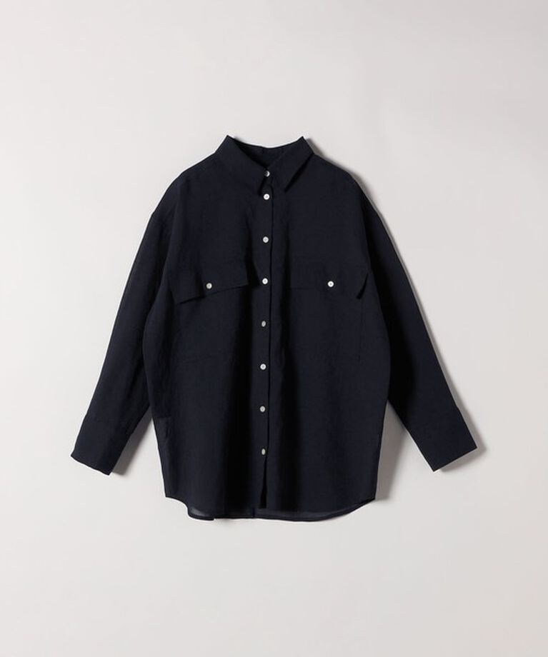 SHIPS any「《一部追加予約》SHIPS any:〈洗濯機可能〉シアー リボン レギュラーカラー ポケット シャツ」|シャツ・ブラウス|