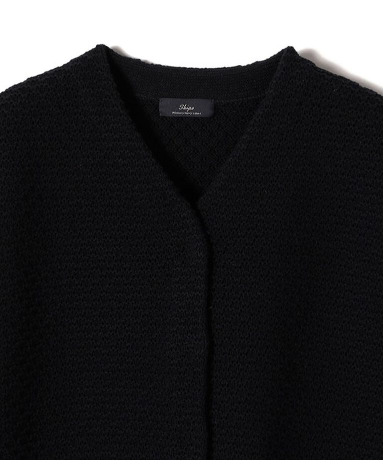 SHIPS for women「SHIPS Primary Navy Label:〈手洗い可能〉クロップド ニット ベスト」|ベスト・ジレ|