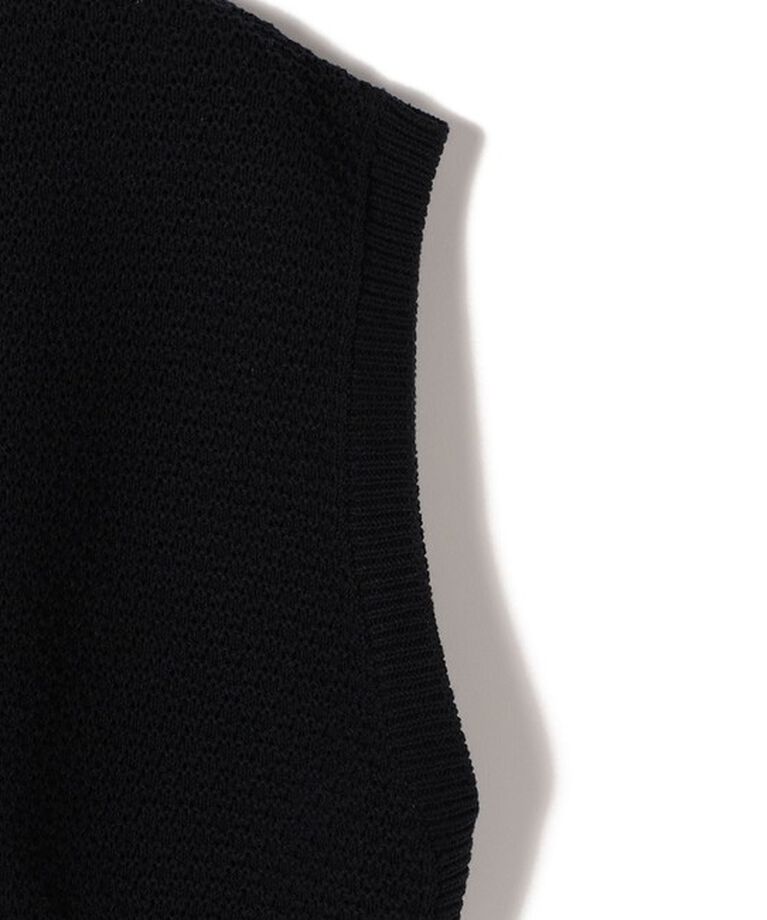 SHIPS for women「SHIPS Primary Navy Label:〈手洗い可能〉クロップド ニット ベスト」|ベスト・ジレ|