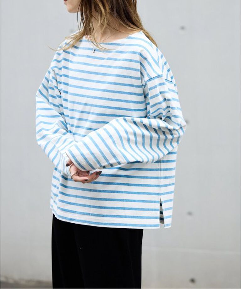OUTDOOR PRODUCTS Usual Things「VINTAGE LIKE ボーダー ボートネックロンT」|Tシャツ・カットソー|