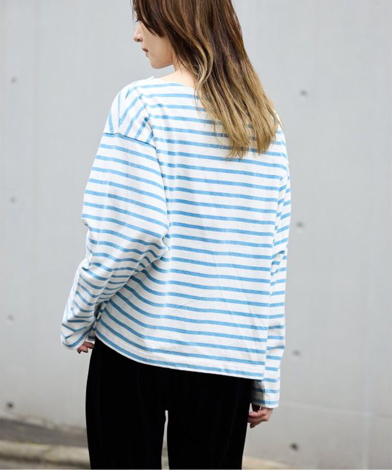 OUTDOOR PRODUCTS Usual Things「VINTAGE LIKE ボーダー ボートネックロンT」|Tシャツ・カットソー|