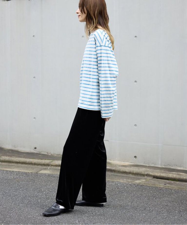 OUTDOOR PRODUCTS Usual Things「VINTAGE LIKE ボーダー ボートネックロンT」|Tシャツ・カットソー|