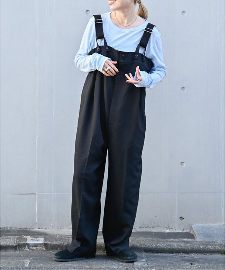 OUTDOOR PRODUCTS Usual Things「ORDINARYベアサロペット」|オールインワン|ブラック