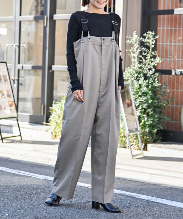 OUTDOOR PRODUCTS Usual Things「ORDINARYベアサロペット」|オールインワン|カーキ