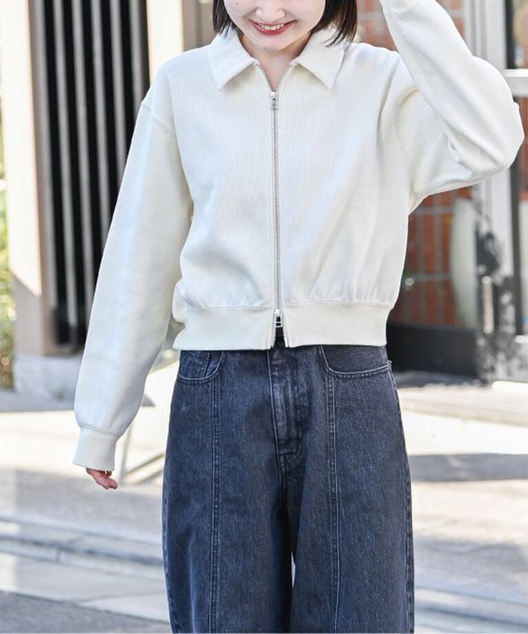 OUTDOOR PRODUCTS Usual Things「畦ライクジャージー ジップアップカーデ」|カーディガン|