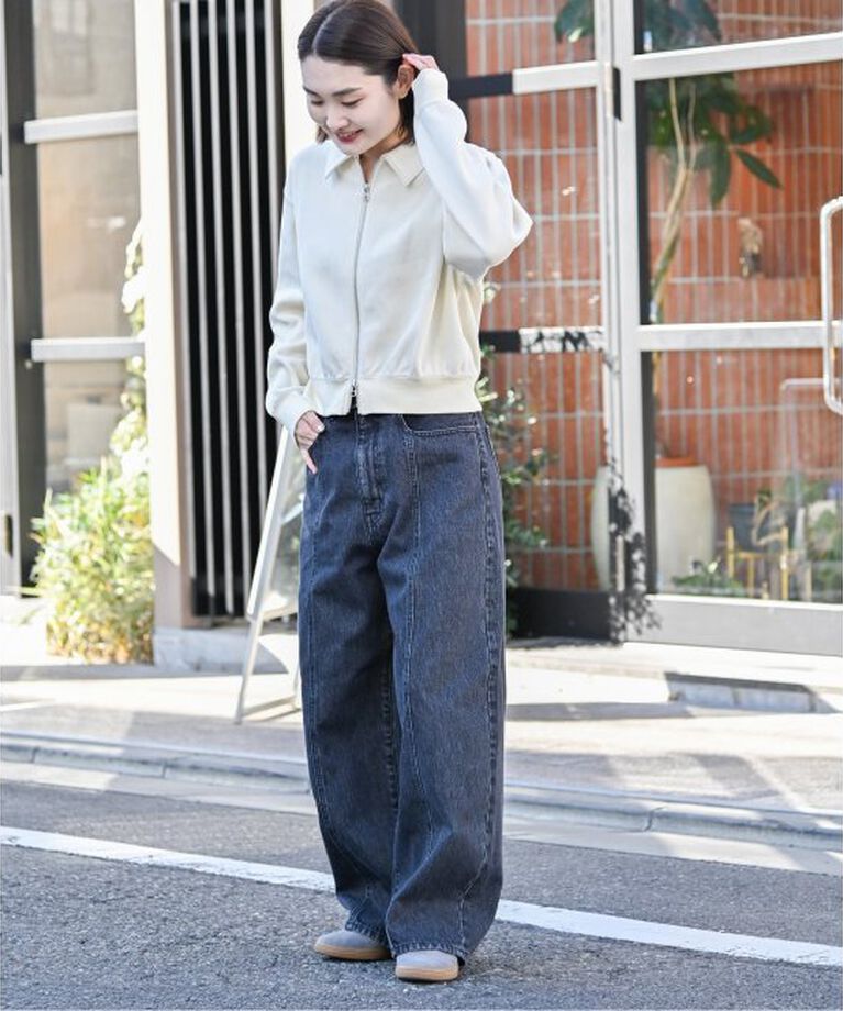 OUTDOOR PRODUCTS Usual Things「畦ライクジャージー ジップアップカーデ」|カーディガン|