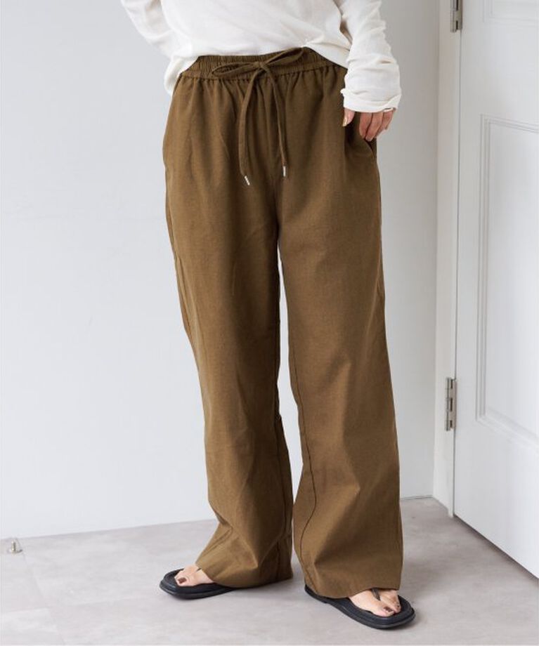OUTDOOR PRODUCTS Usual Things「コットンリネンウォッシャブルイージーパンツ」|スラックス|