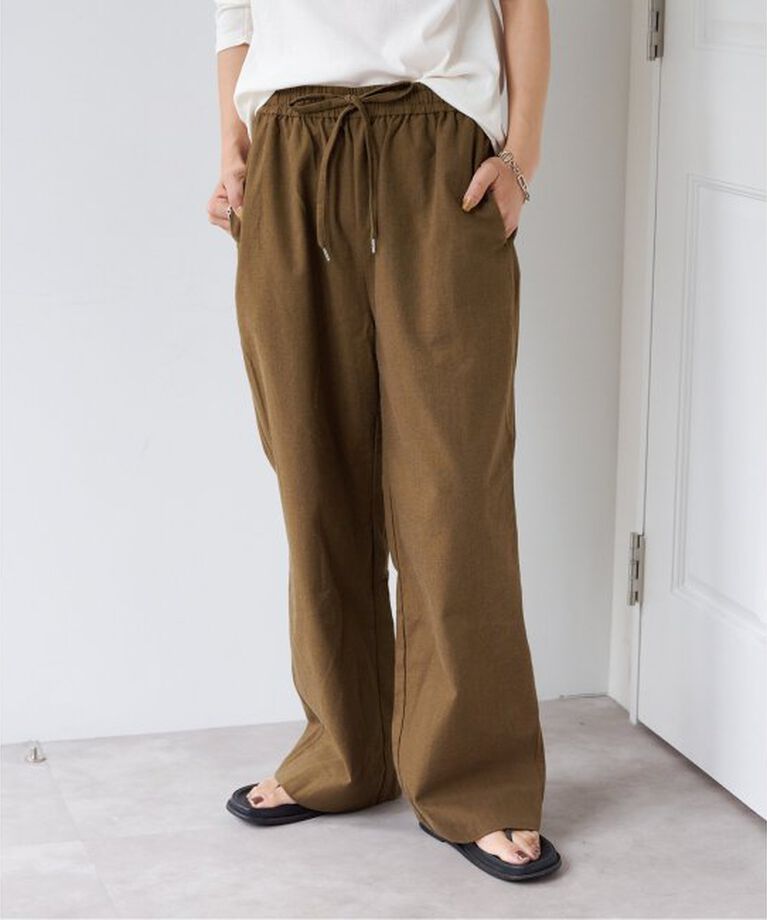 OUTDOOR PRODUCTS Usual Things「コットンリネンウォッシャブルイージーパンツ」|スラックス|