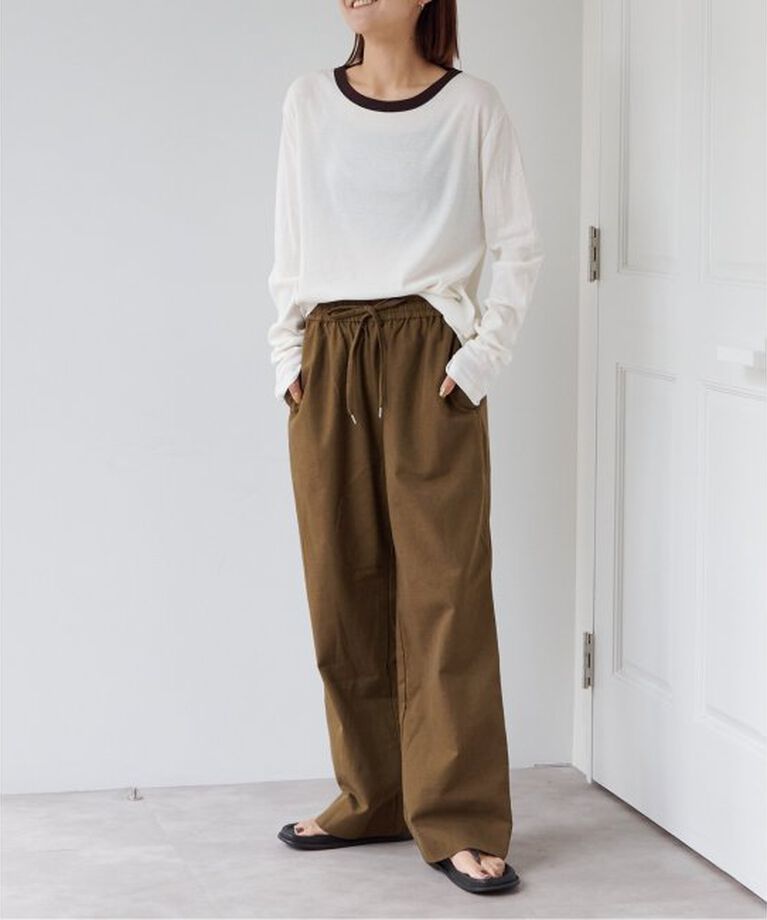 OUTDOOR PRODUCTS Usual Things「コットンリネンウォッシャブルイージーパンツ」|スラックス|
