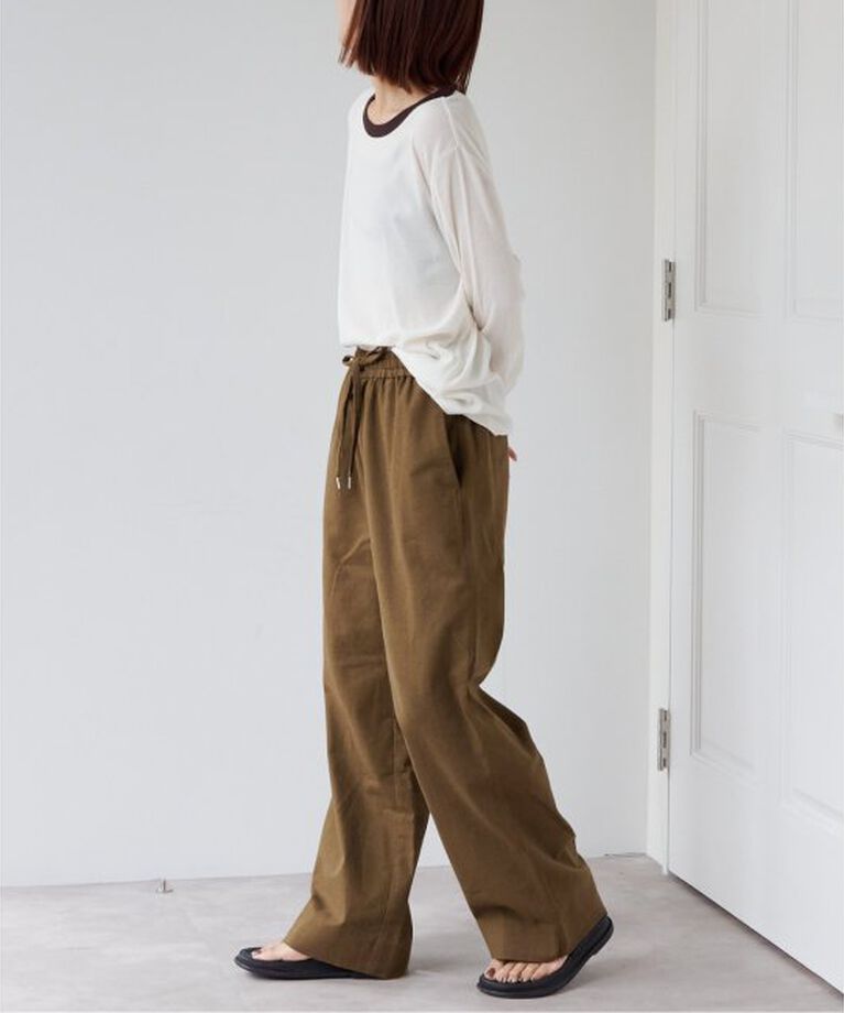 OUTDOOR PRODUCTS Usual Things「コットンリネンウォッシャブルイージーパンツ」|スラックス|