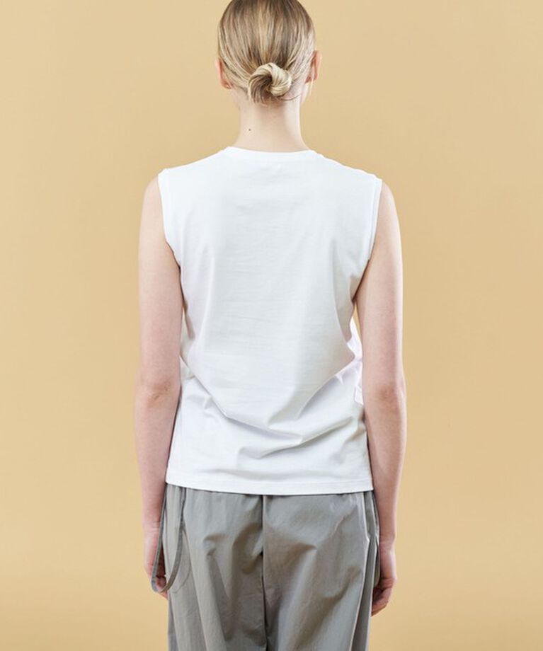 GALERIE VIE「ファインコットン ノースリーブプルオーバー」|Tシャツ・カットソー|