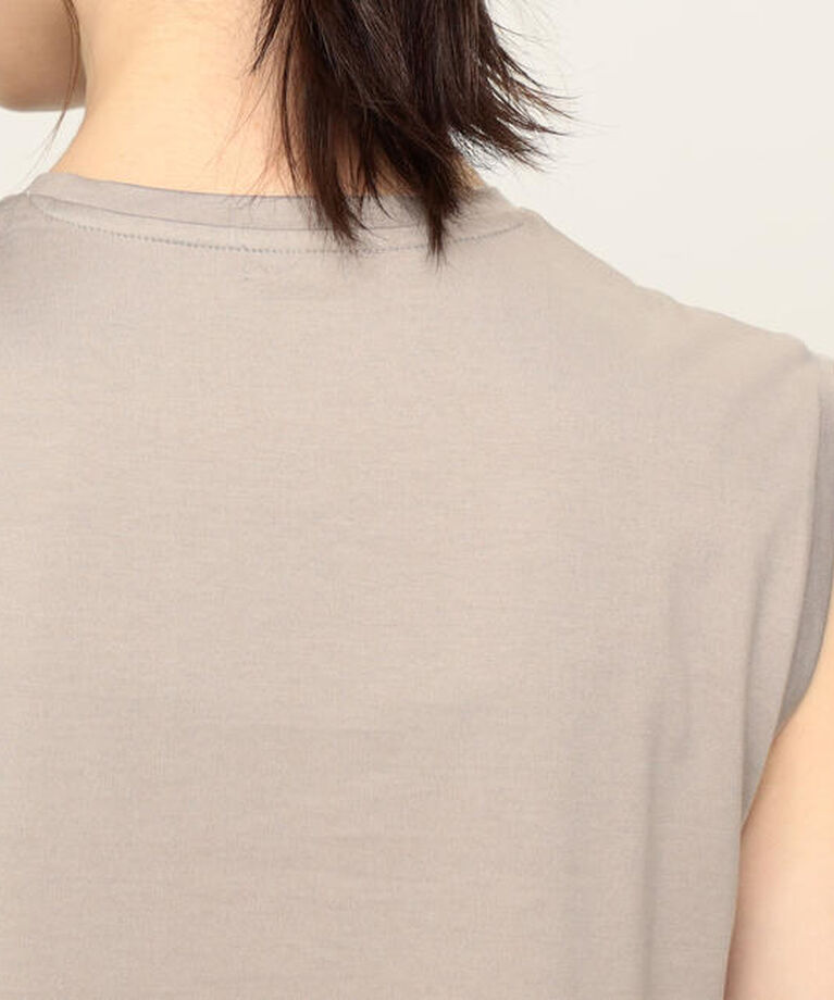 GALERIE VIE「ファインコットン ノースリーブプルオーバー」|Tシャツ・カットソー|