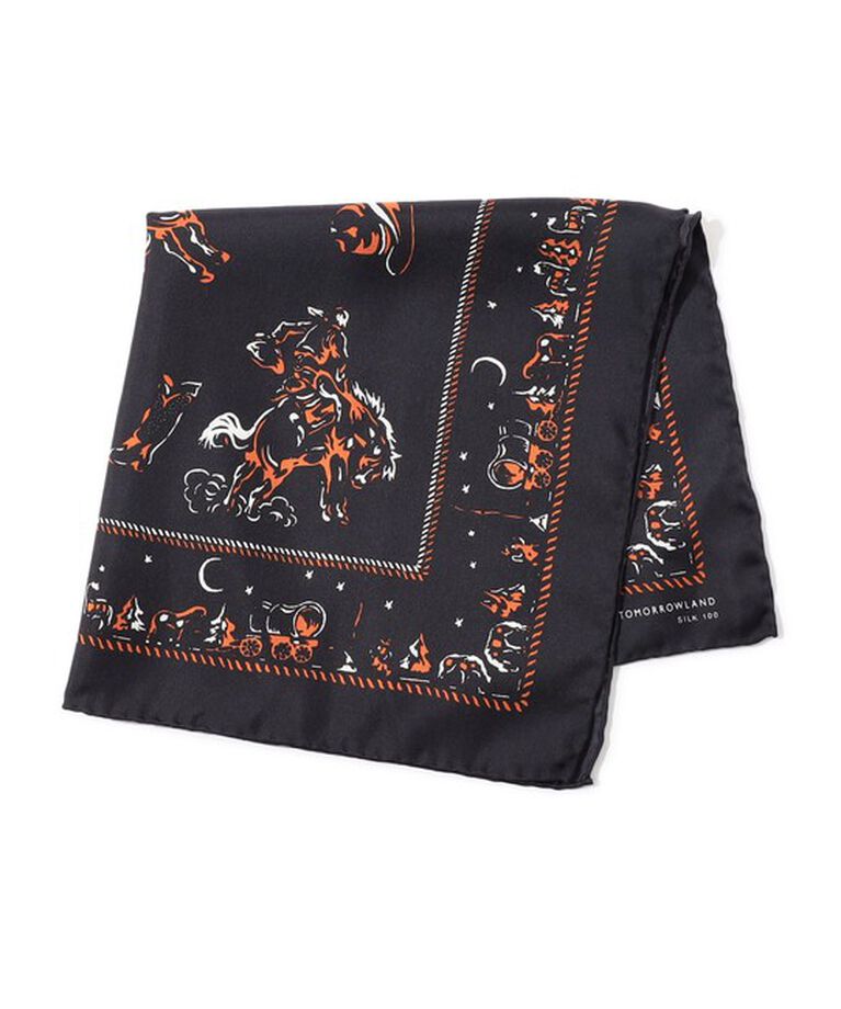 TOMORROWLAND GOODS「TOMORROWLAND アニマルモチーフ スカーフ」|バンダナ・スカーフ|18 ブラック系
