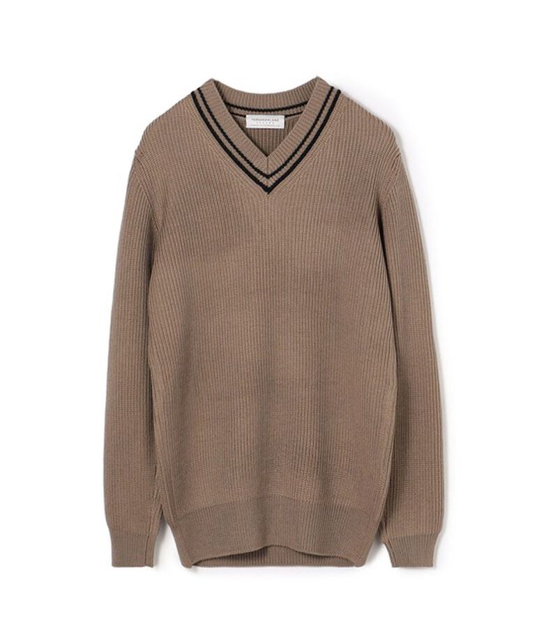TOMORROWLAND MENS「TOMORROWLAND TRICOT ウール チルデンニット」|ニット・セーター|46 ブラウン系