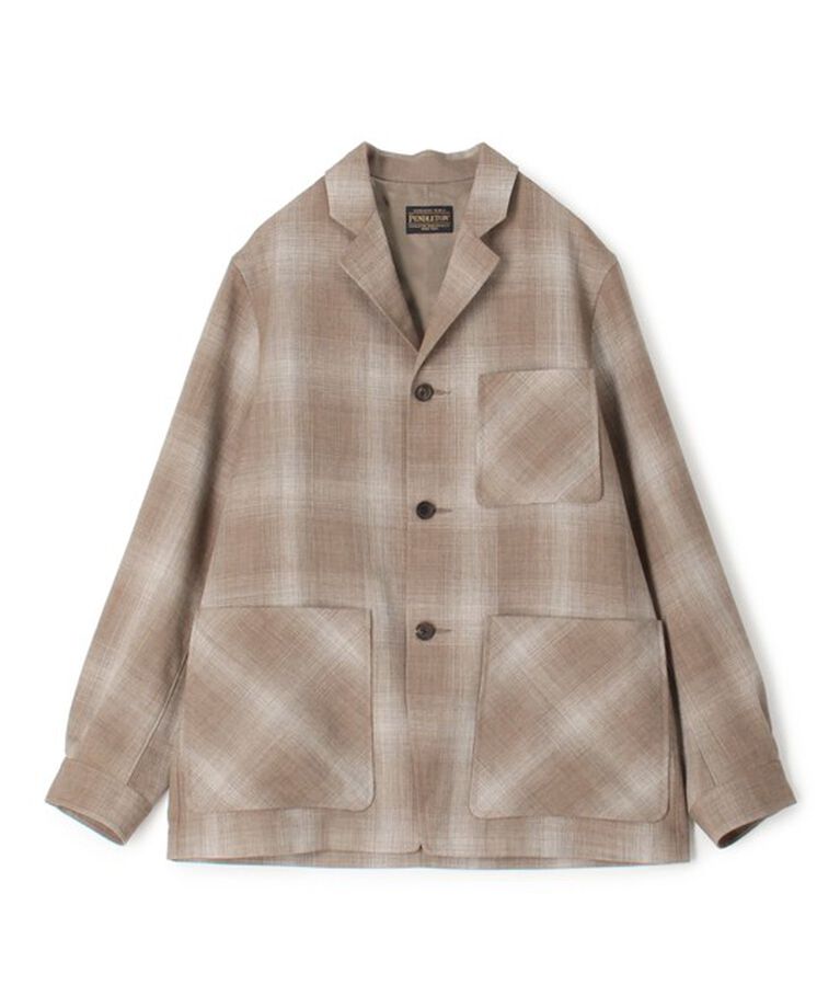 TOMORROWLAND MENS「【別注】PENDLETON ウール オンブレチェック ジャケット」|テーラードジャケット|42 ライトベージュ系