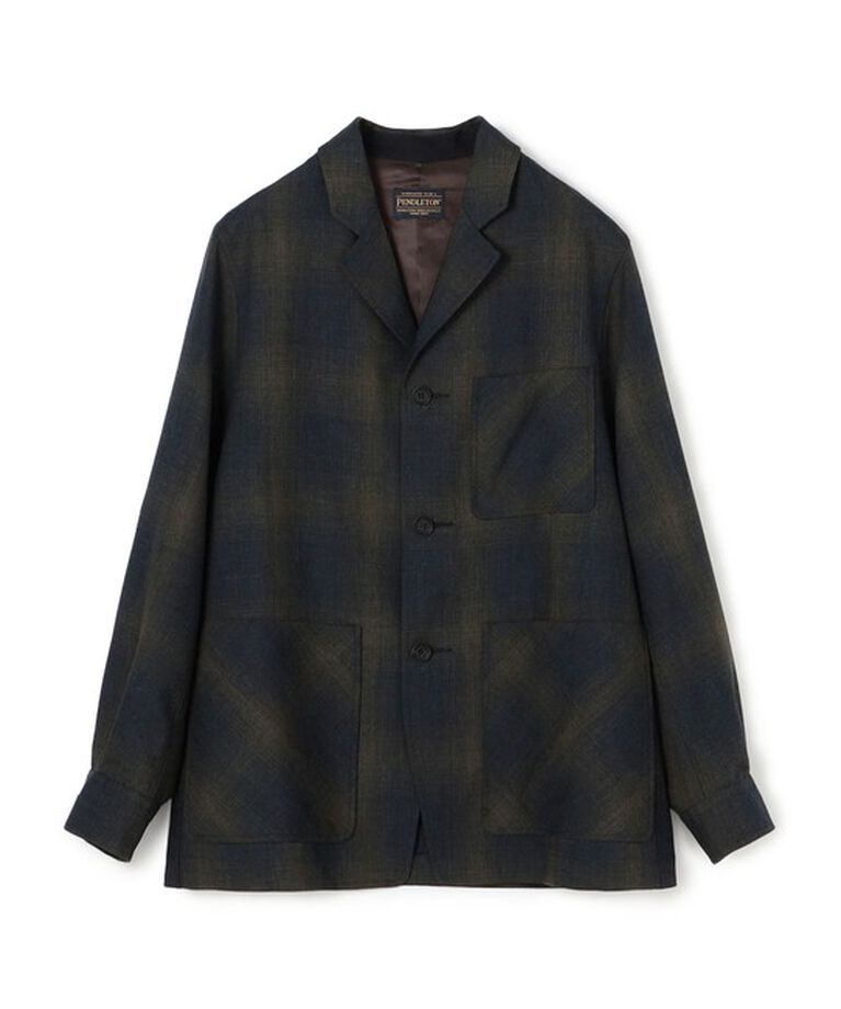 TOMORROWLAND MENS「【別注】PENDLETON ウール オンブレチェック ジャケット」|テーラードジャケット|68 ネイビー系