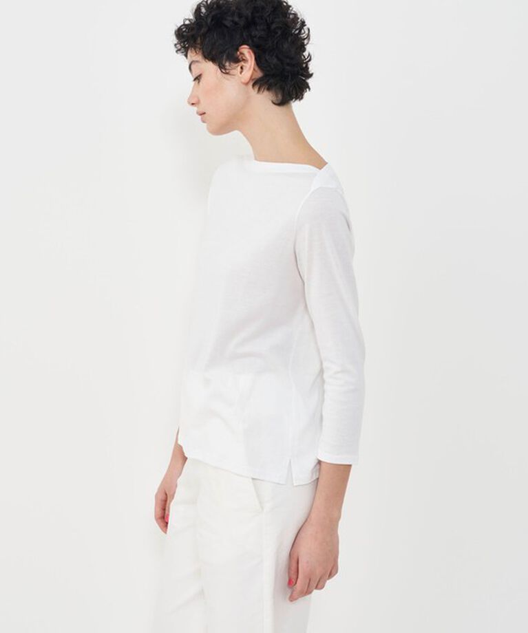 GALERIE VIE「パウダーコットン ボートネックプルオーバー」|Tシャツ・カットソー|