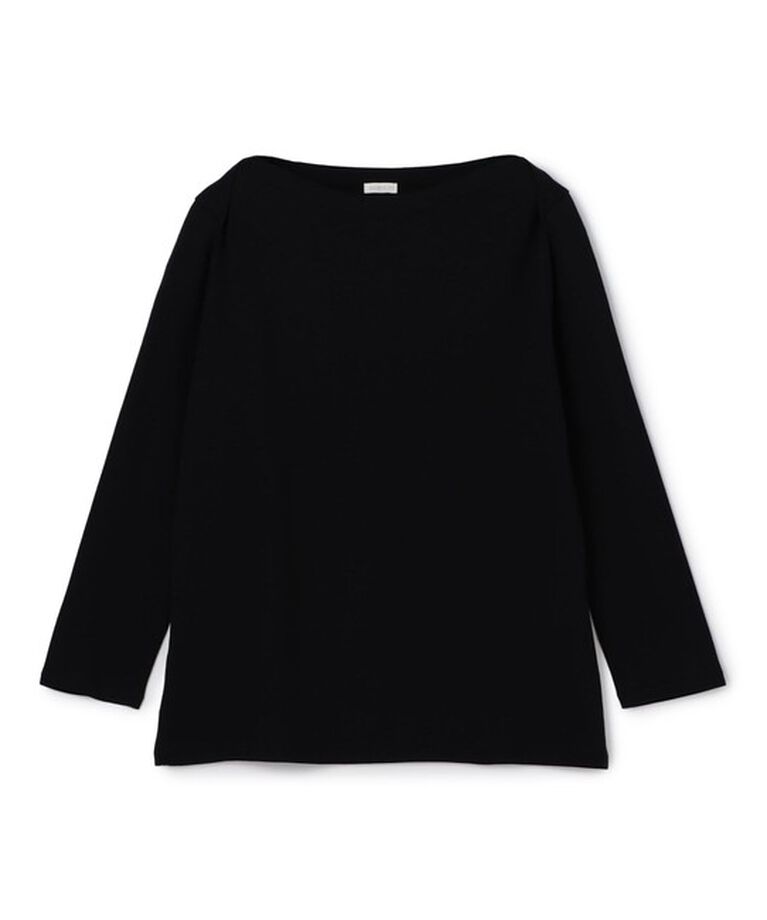 GALERIE VIE「パウダーコットン ボートネックプルオーバー」|Tシャツ・カットソー|19 ブラック