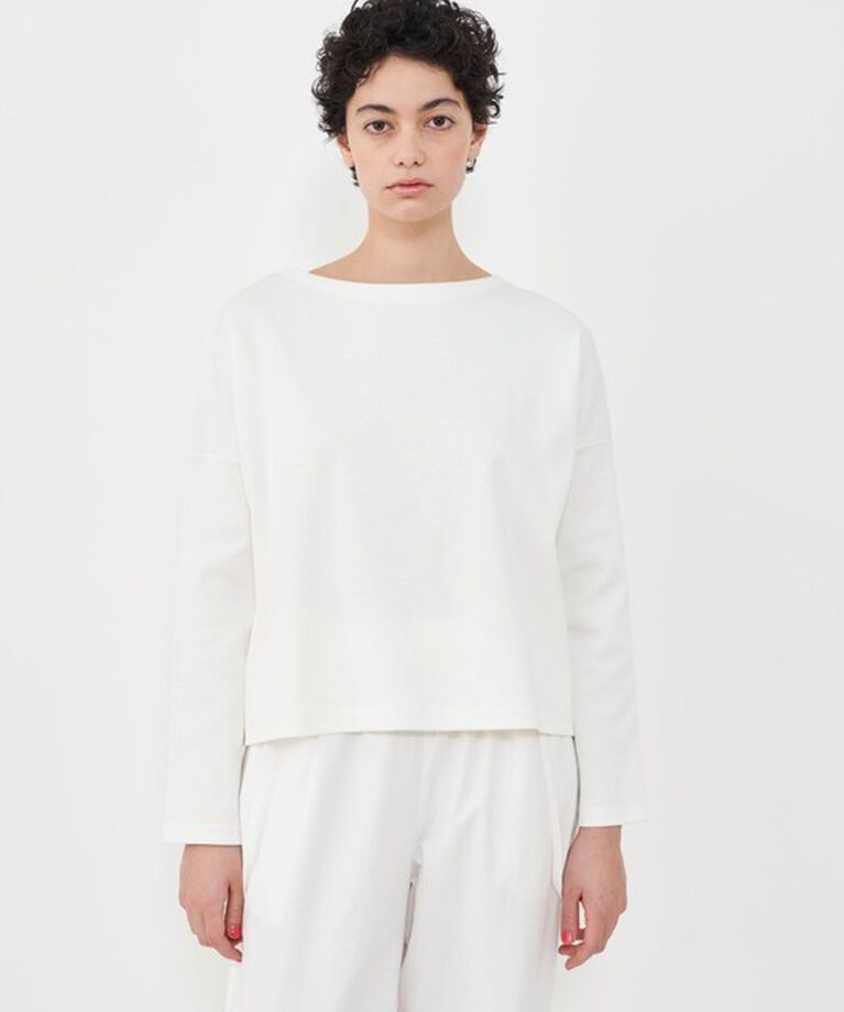 GALERIE VIE「クリアヤーンリブ ワイドボートネックプルオーバー」|Tシャツ・カットソー|