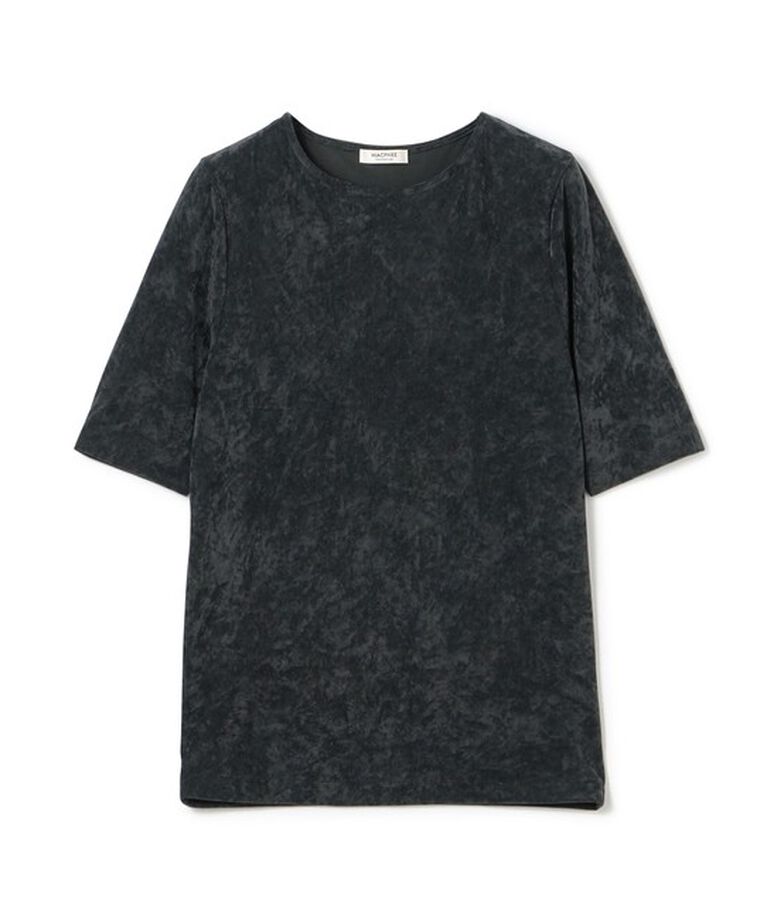 MACPHEE「ベロアジャージー ハーフスリーブプルオーバー」|Tシャツ・カットソー|17 チャコールグレー
